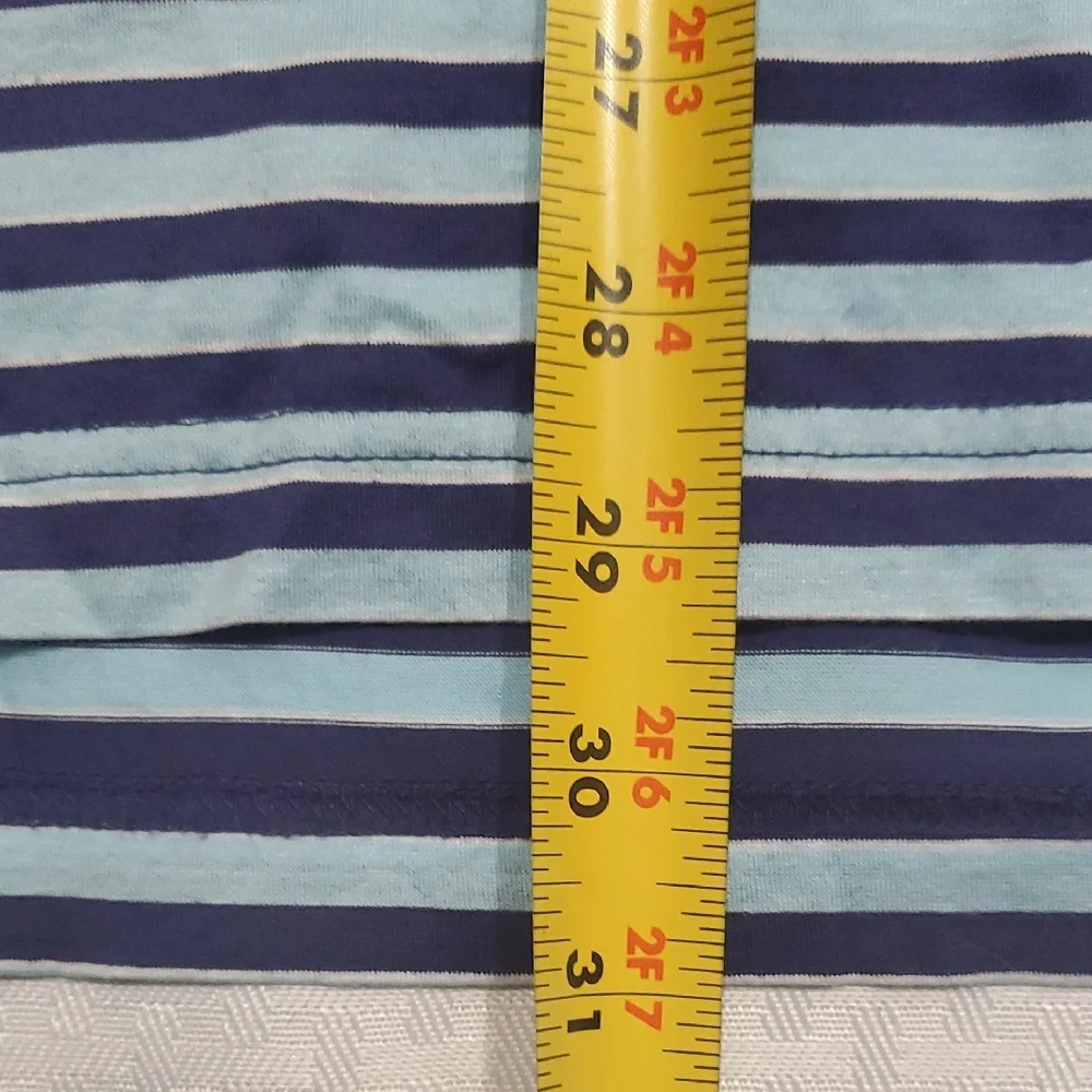 Peter Millar Blue Striped Polo Shirt Size M - Picture 5 of 11